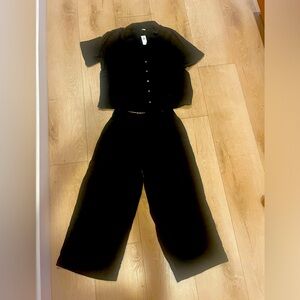 2 Old Navy Cotton voile 3 piece sets 1 black 1 white